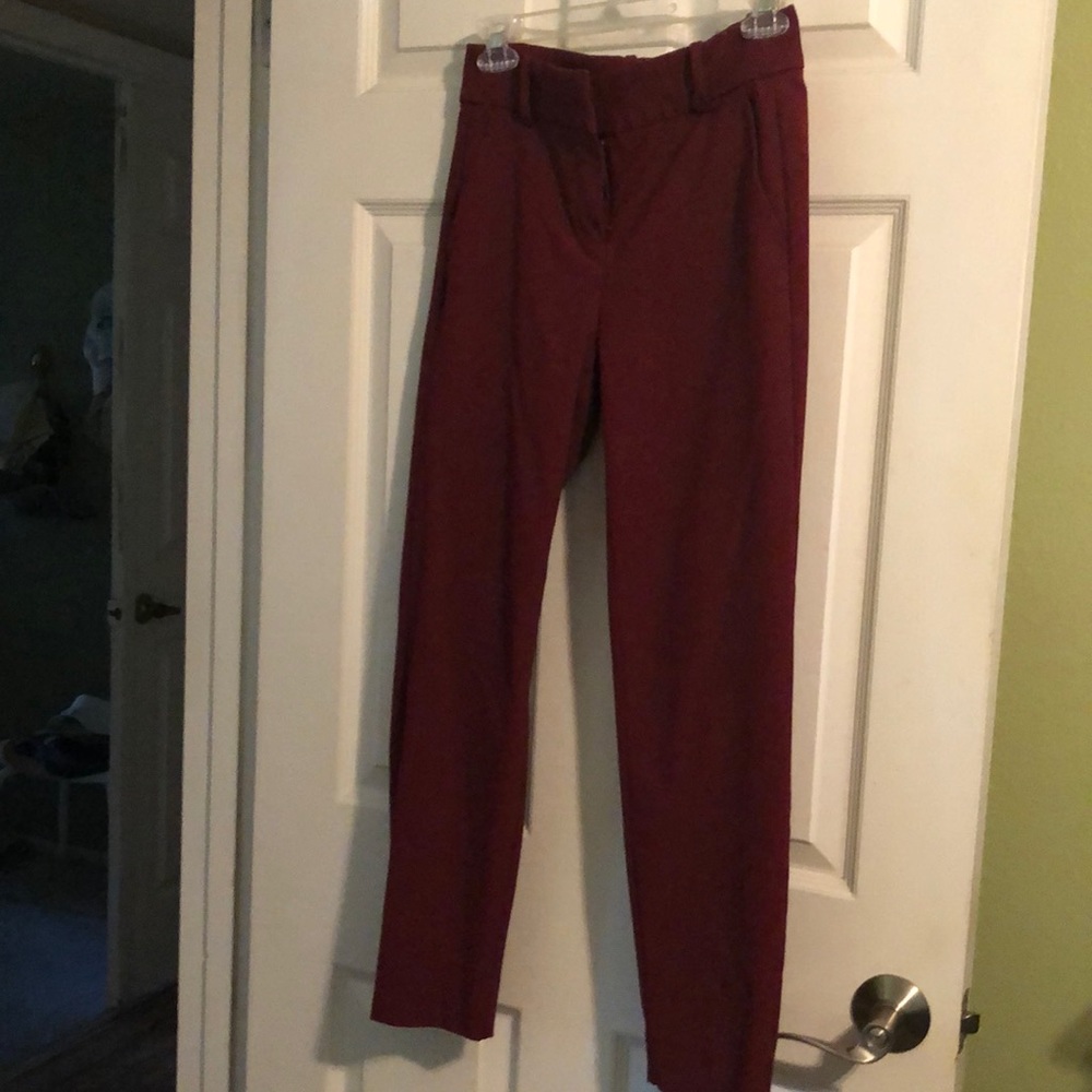 JCrew Factory mercantile pants size 2 burgundy